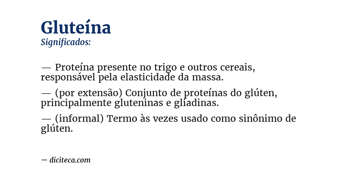 Significado de gluteína
