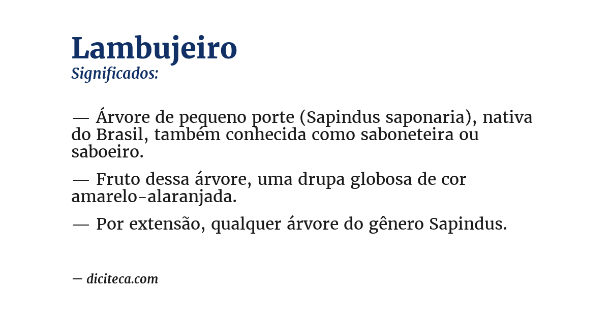 Significado de lambujeiro