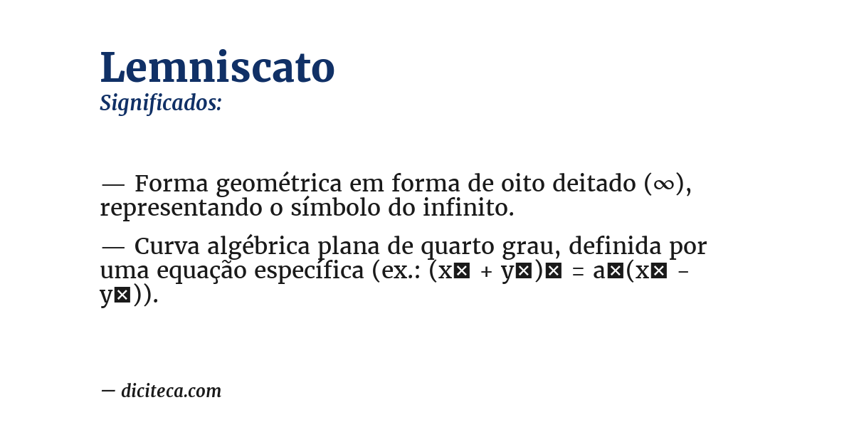 Significado de lemniscato