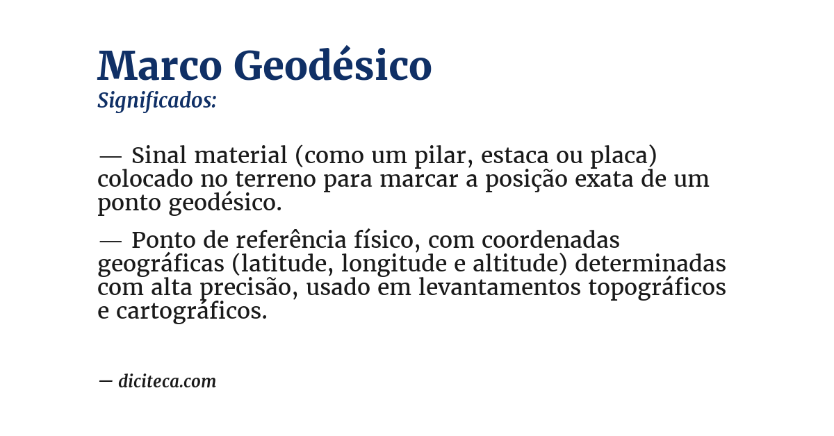 Significado de marco geodésico