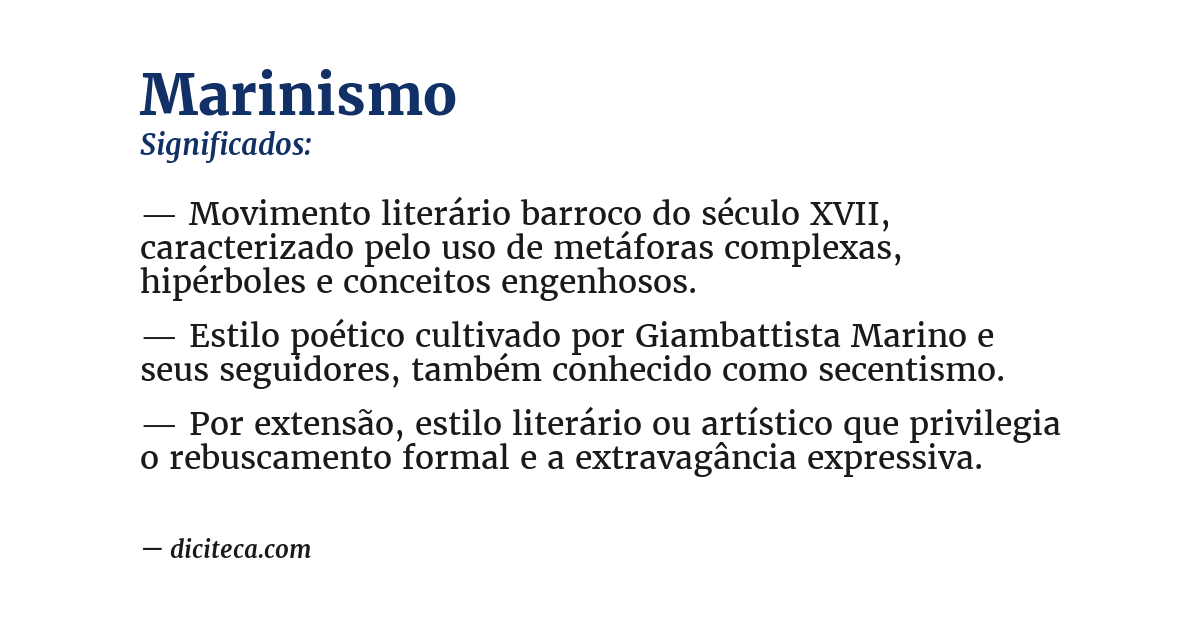 Significado de marinismo