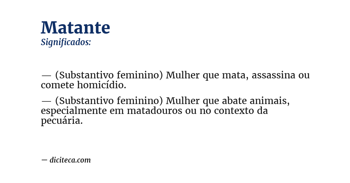 Significado de matante