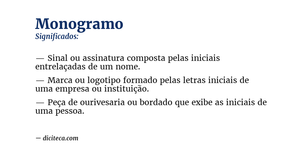 Significado de monogramo