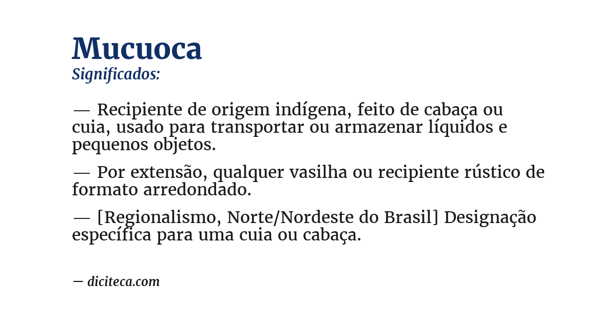 Significado de mucuoca
