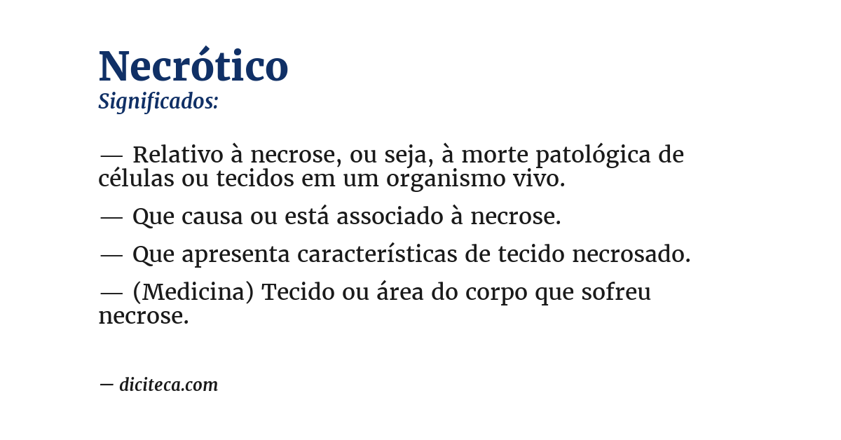 Significado de necrótico