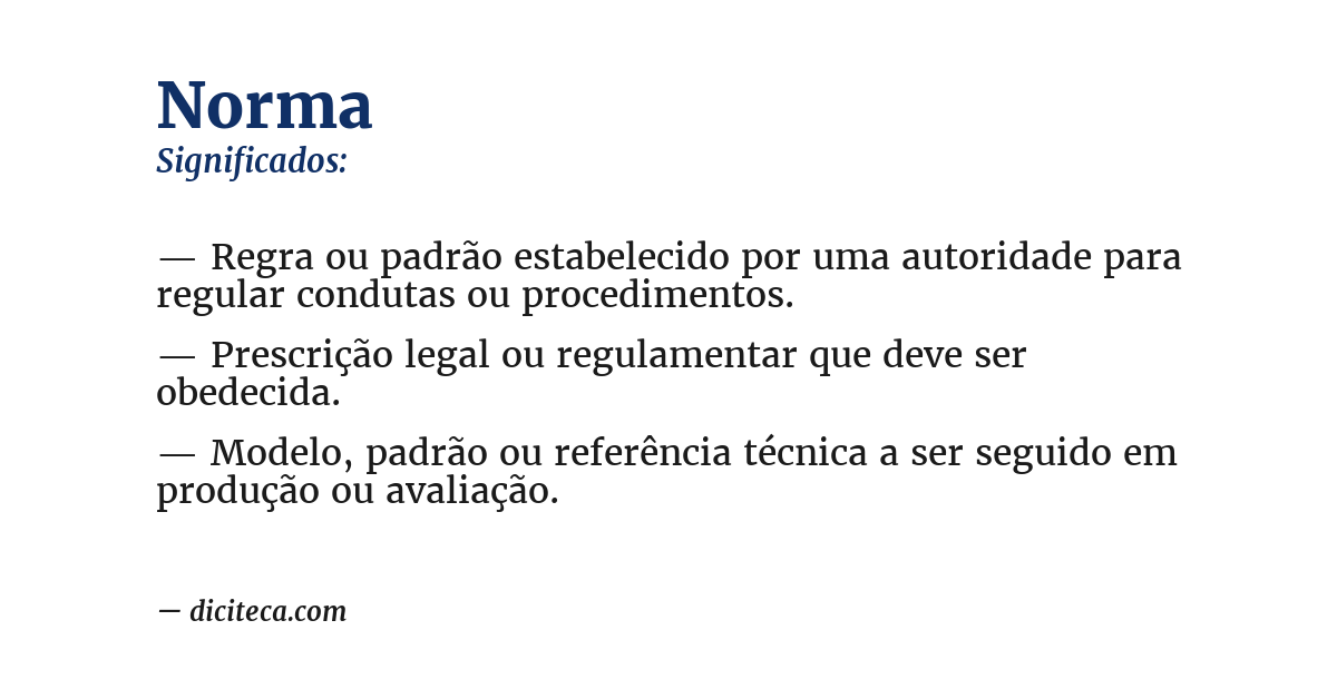 Significado de norma