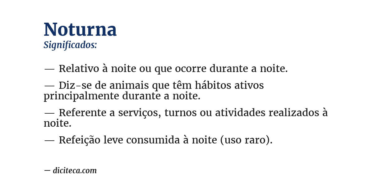 Significado de noturna