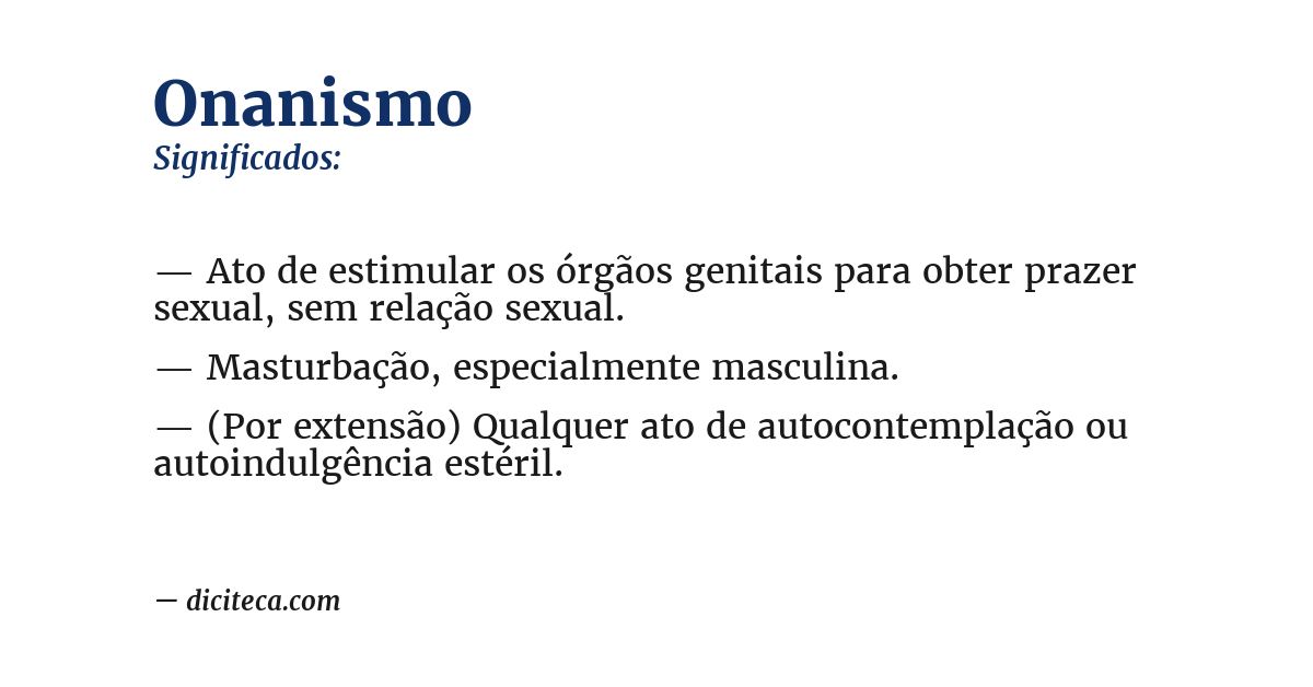 Significado de onanismo