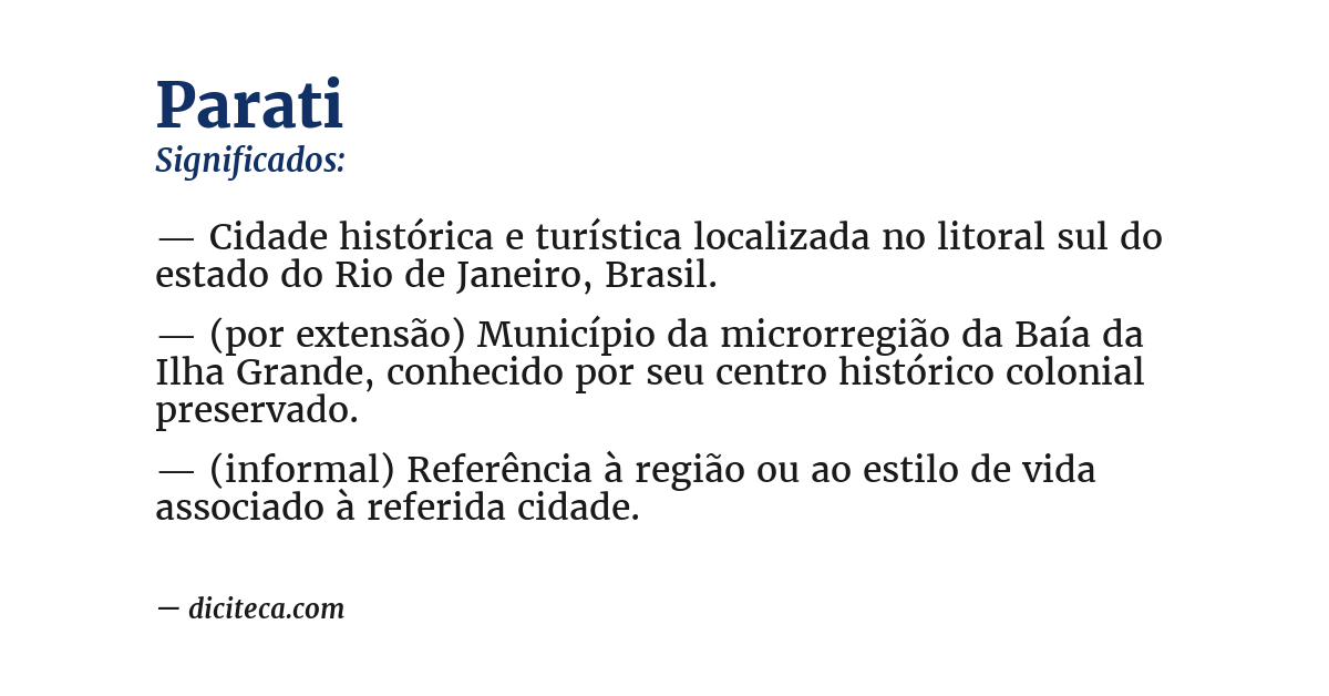 Significado de parati