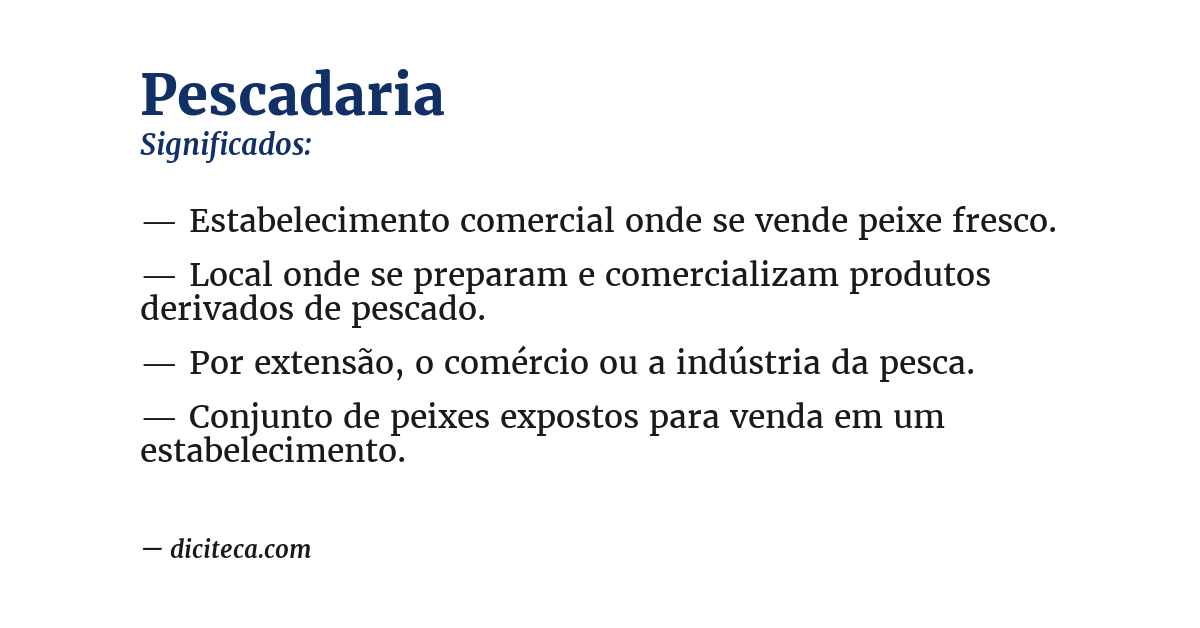 Significado de pescadaria