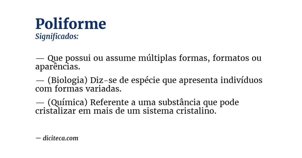 Significado de poliforme