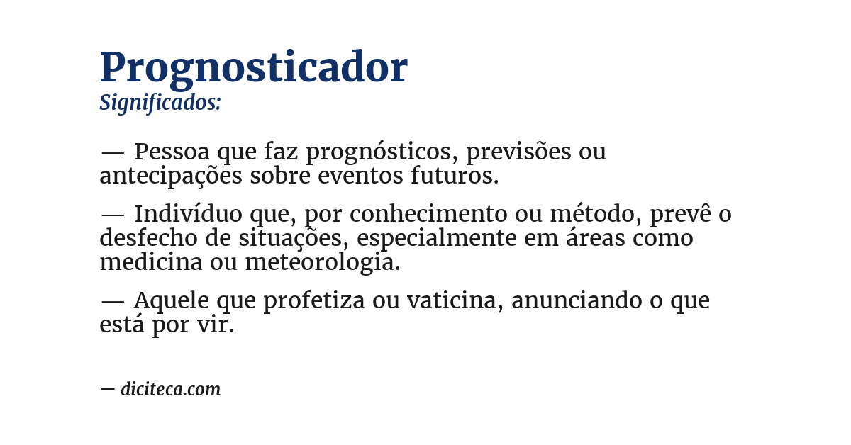 Significado de prognosticador