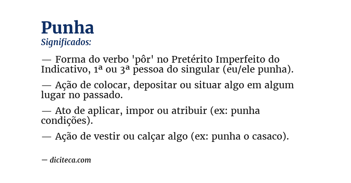 Significado de punha