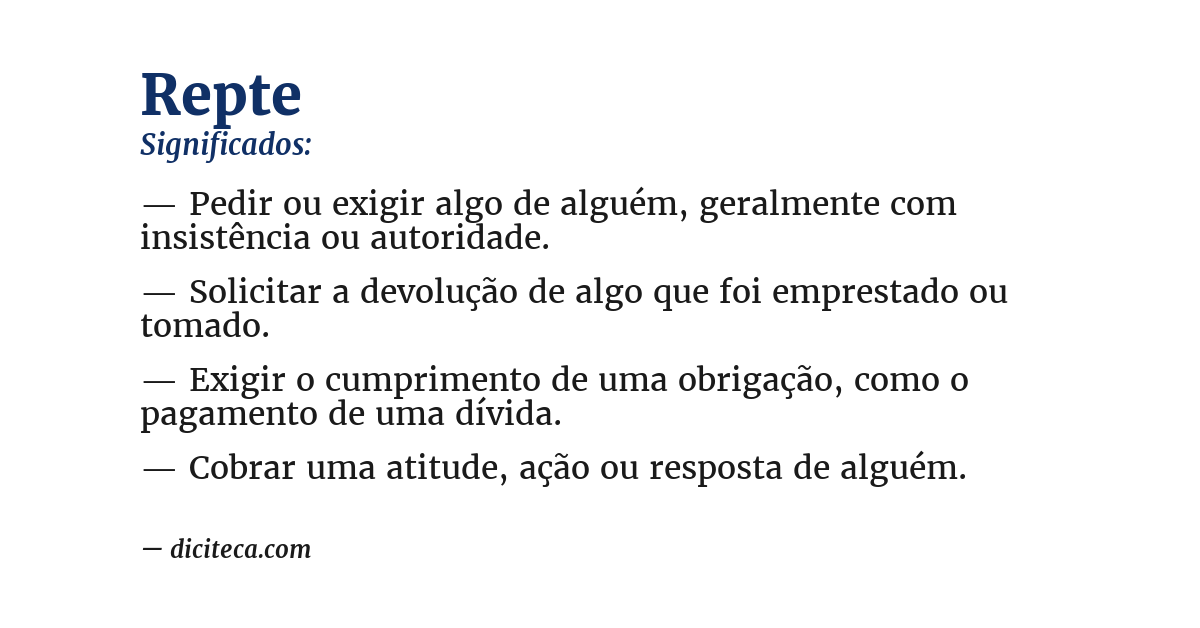 Significado de repte