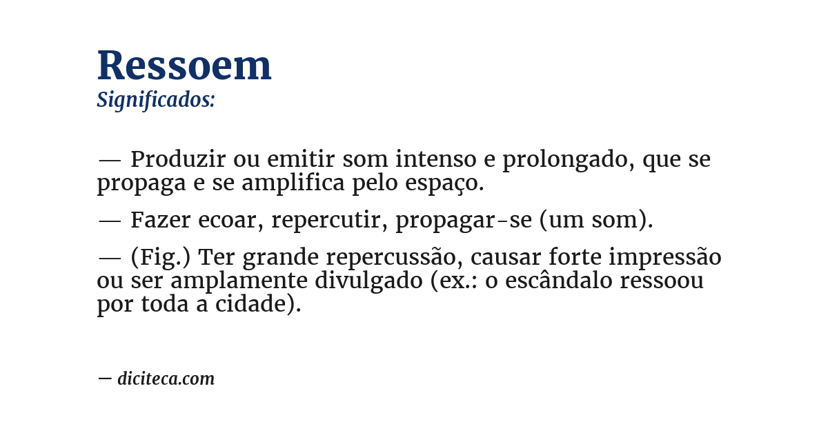 Significado de ressoem
