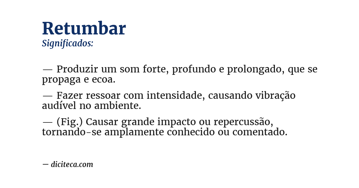 Significado de retumbar