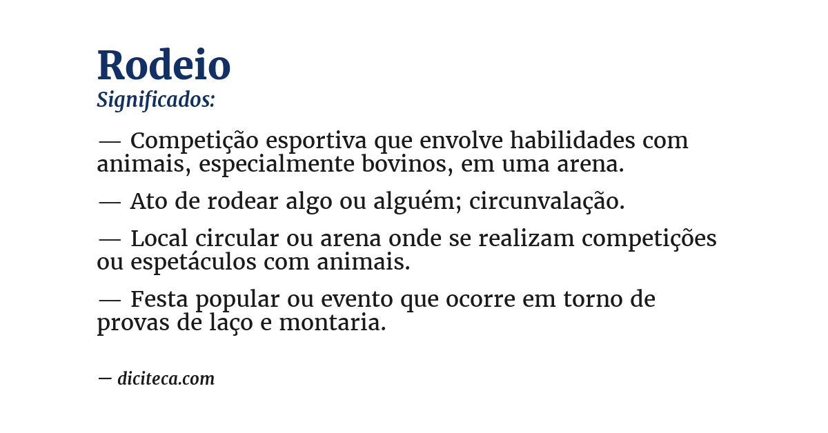 Significado de rodeio