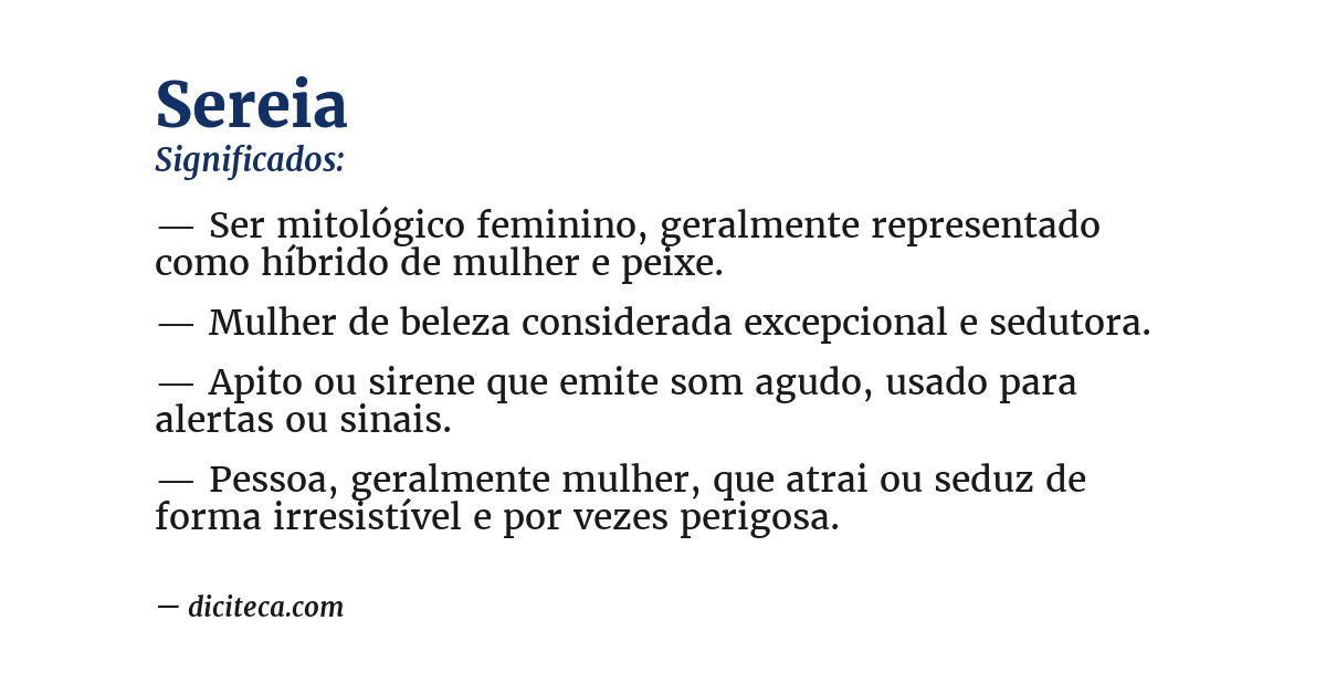 Significado de sereia
