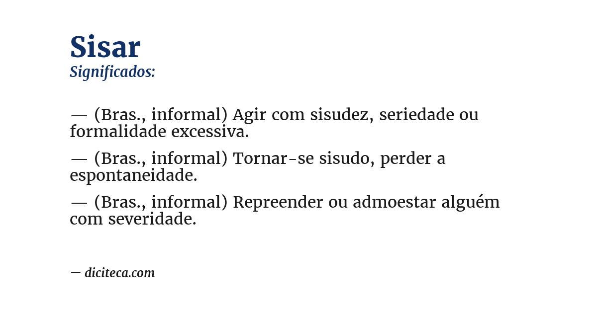 Significado de sisar