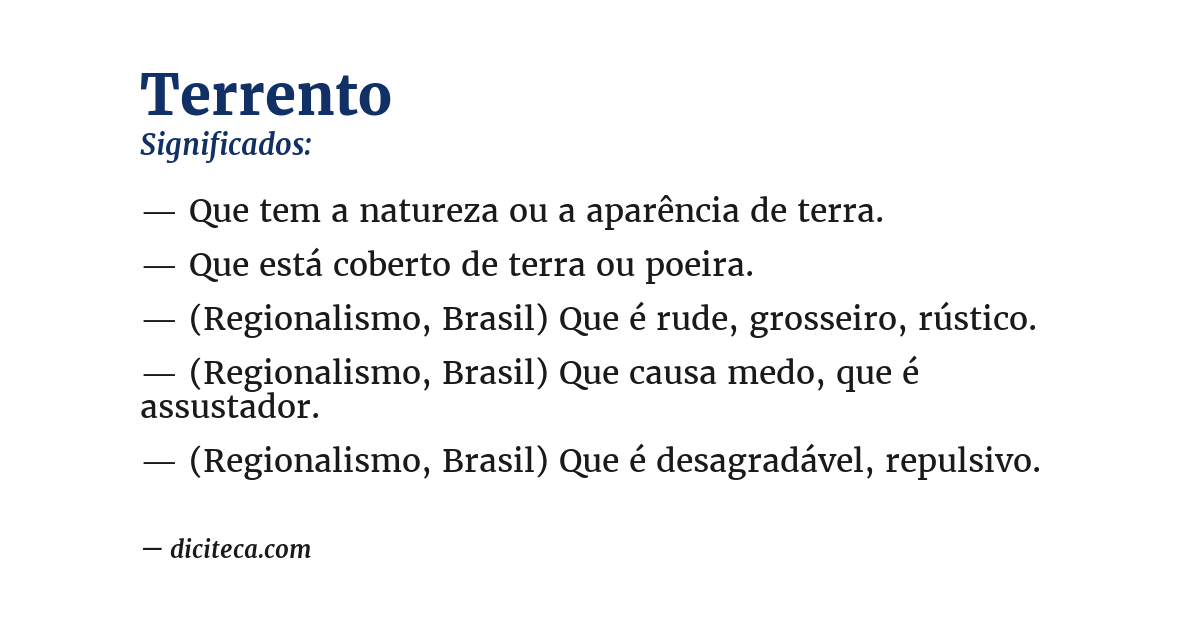 Significado de terrento