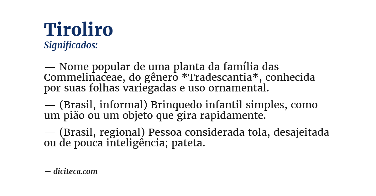 Significado de tiroliro