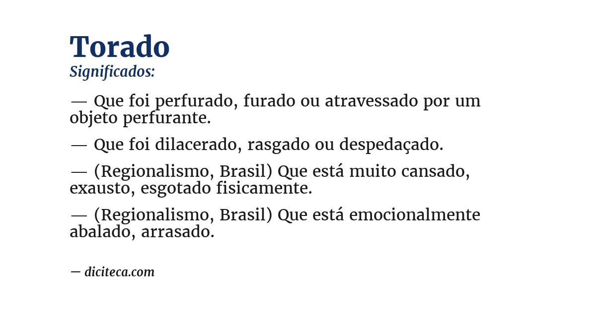 Significado de torado