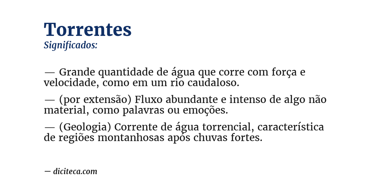 Significado de torrentes