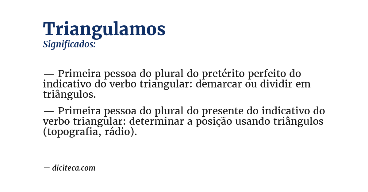 Significado de triangulamos