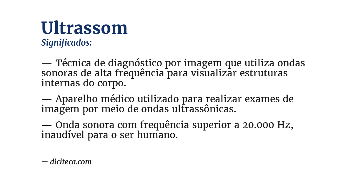 Significado de ultrassom