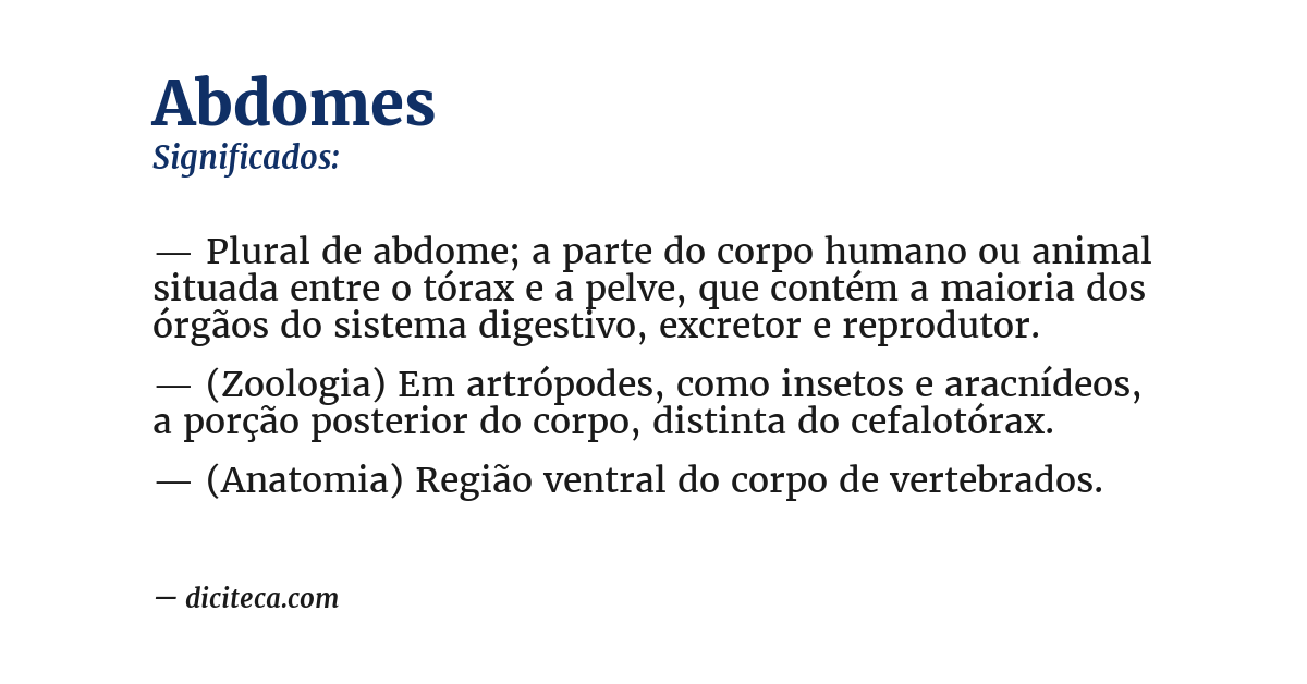 Significado de abdomes