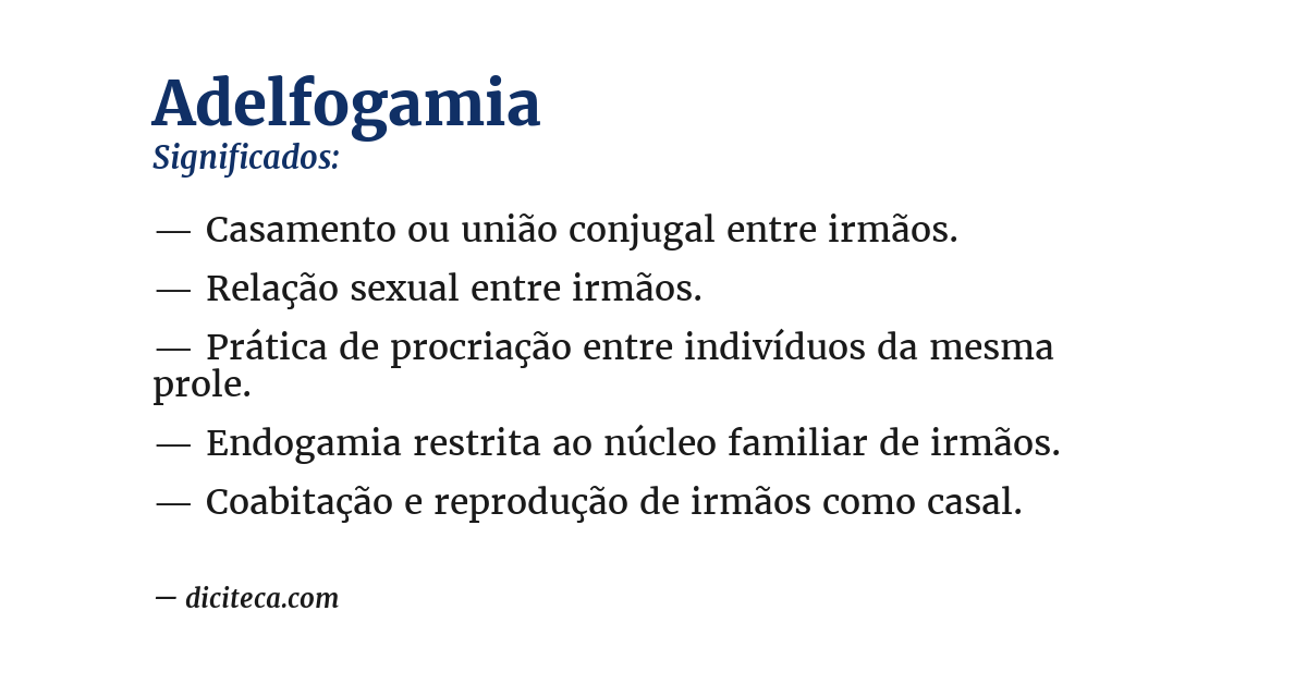 Significado de adelfogamia
