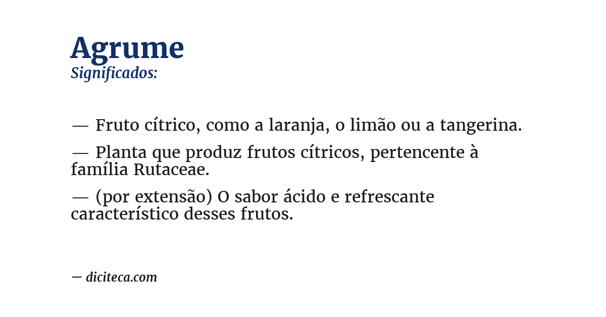 Significado de agrume