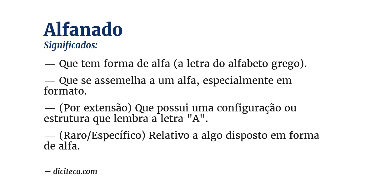 Significado de alfanado