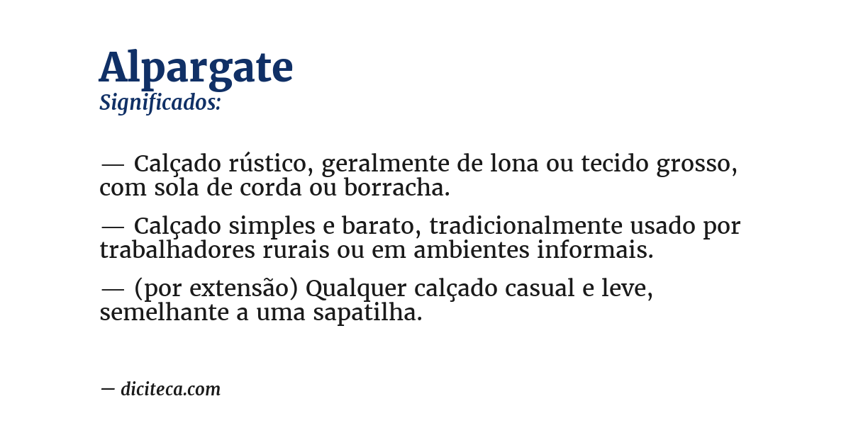 Significado de alpargate