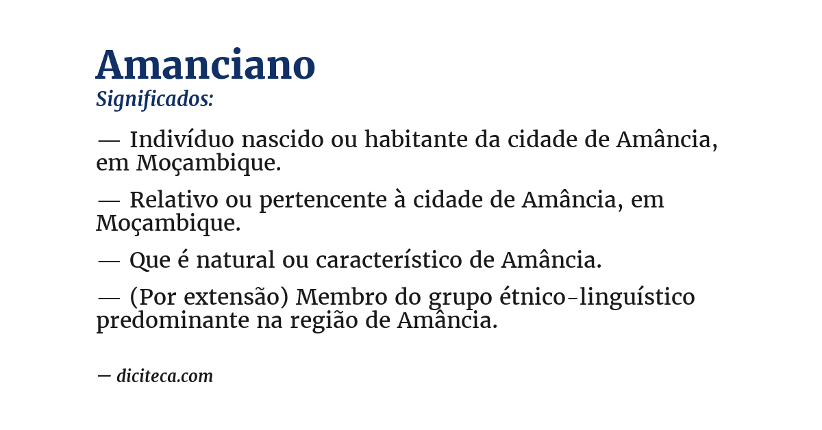 Significado de amanciano