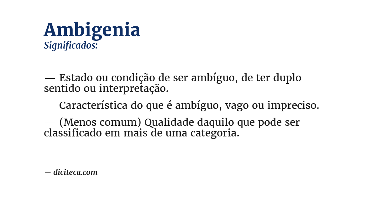 Significado de ambigenia