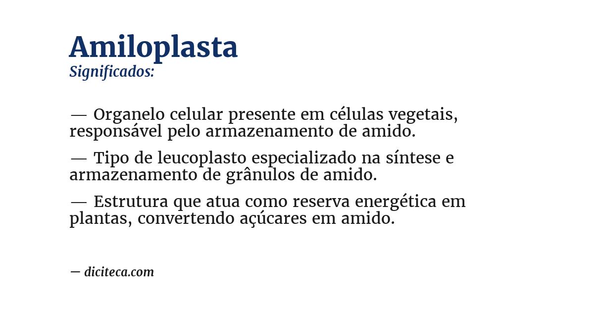 Significado de amiloplasta