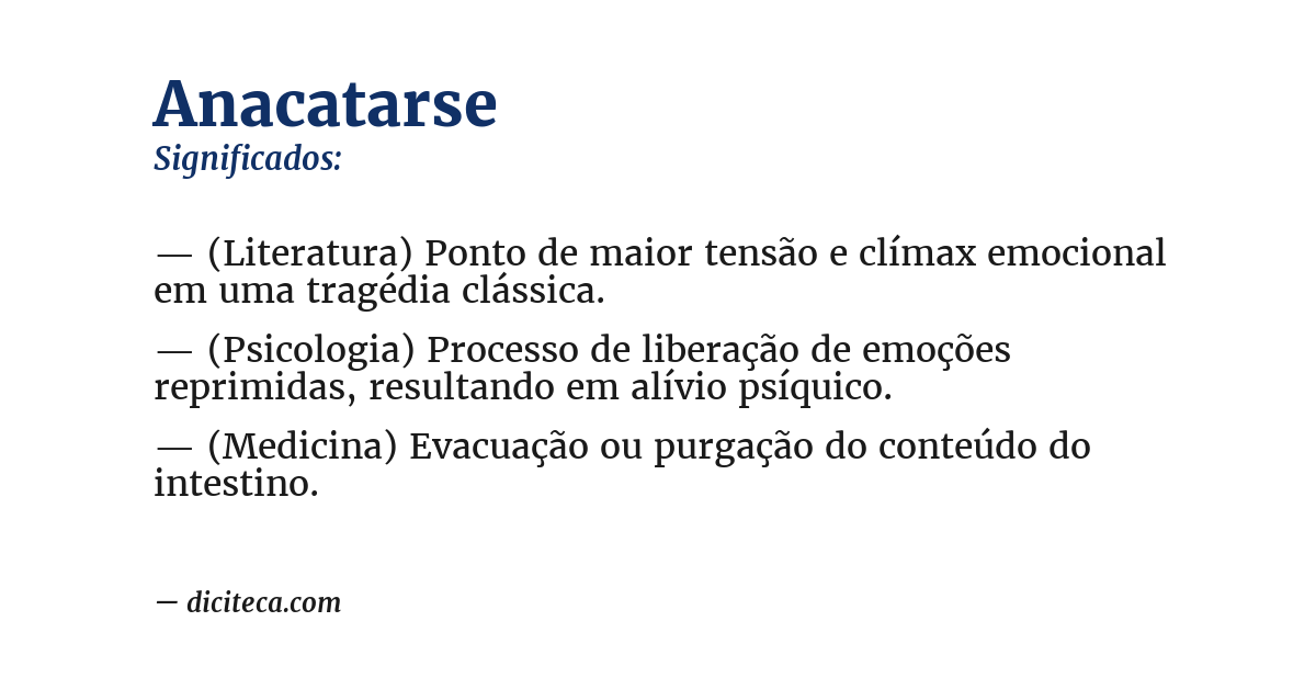 Significado de anacatarse