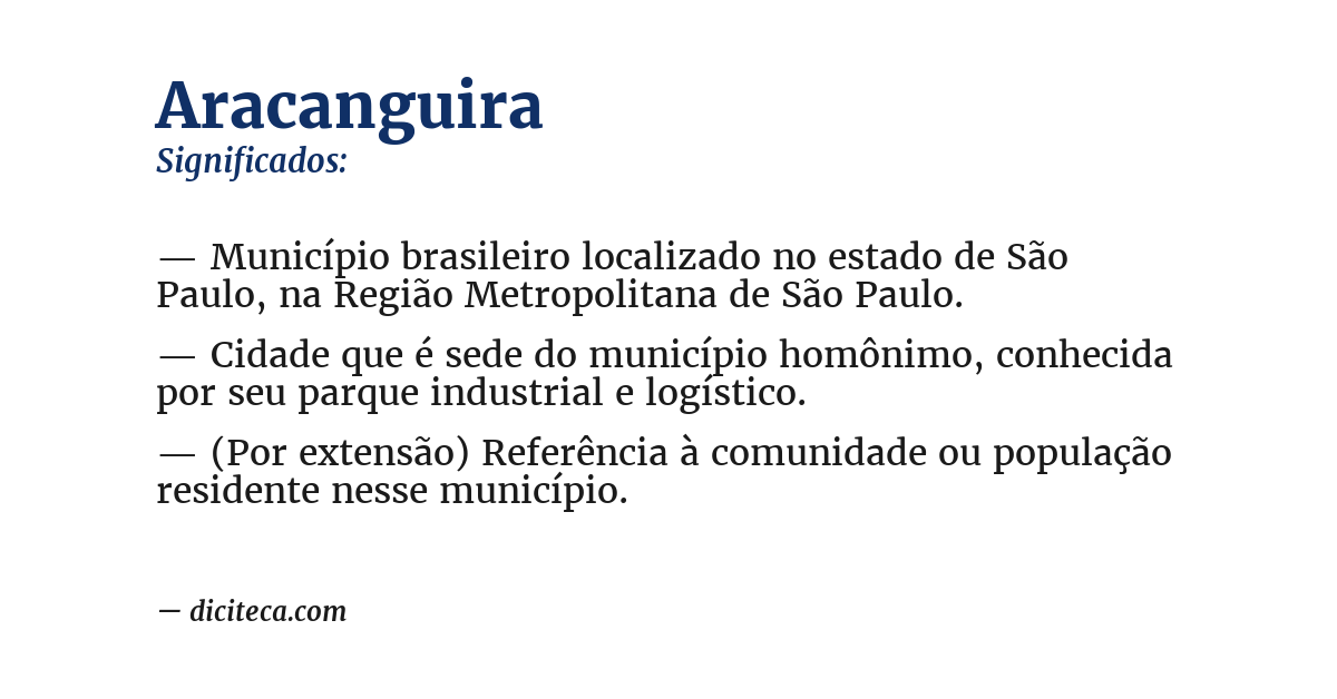 Significado de aracanguira