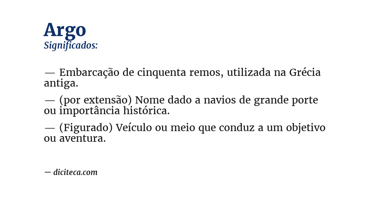 Significado de argo