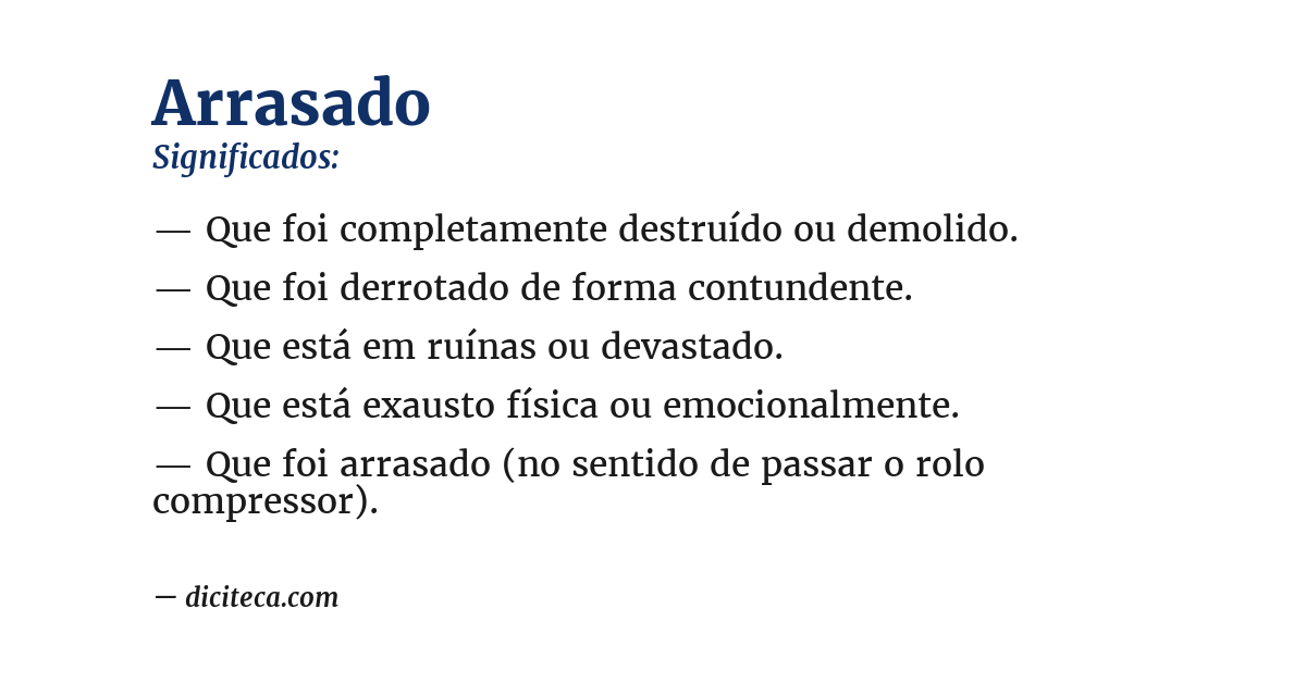 Significado de arrasado