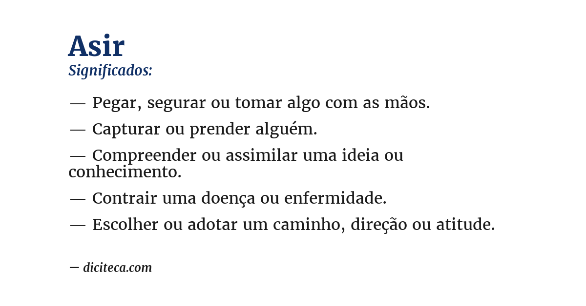 Significado de asir