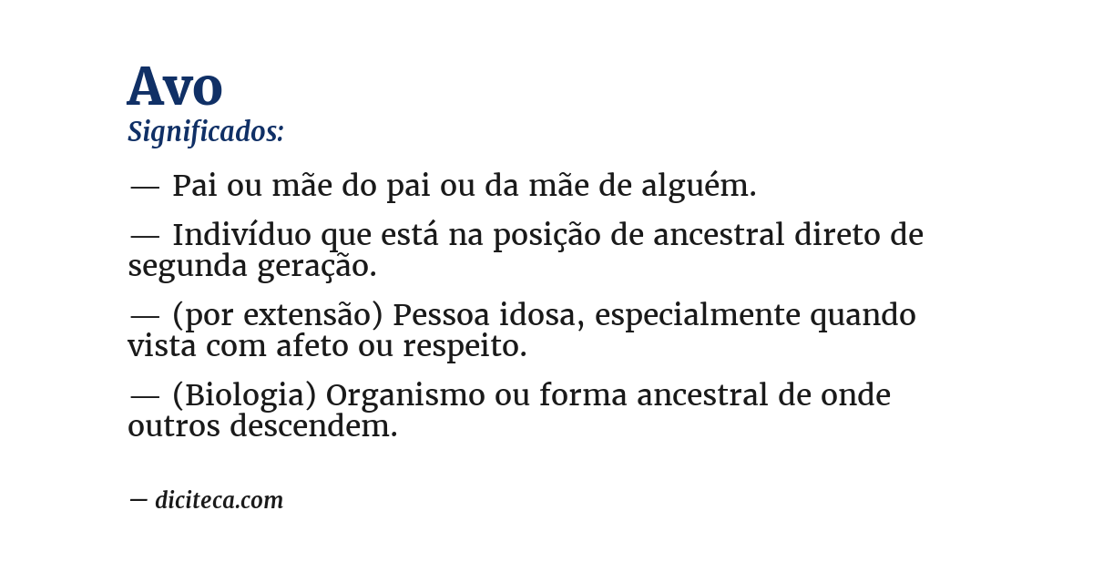 Significado de avo