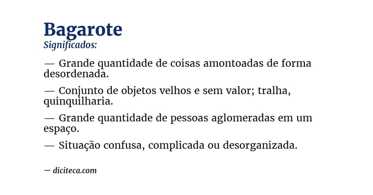 Significado de bagarote