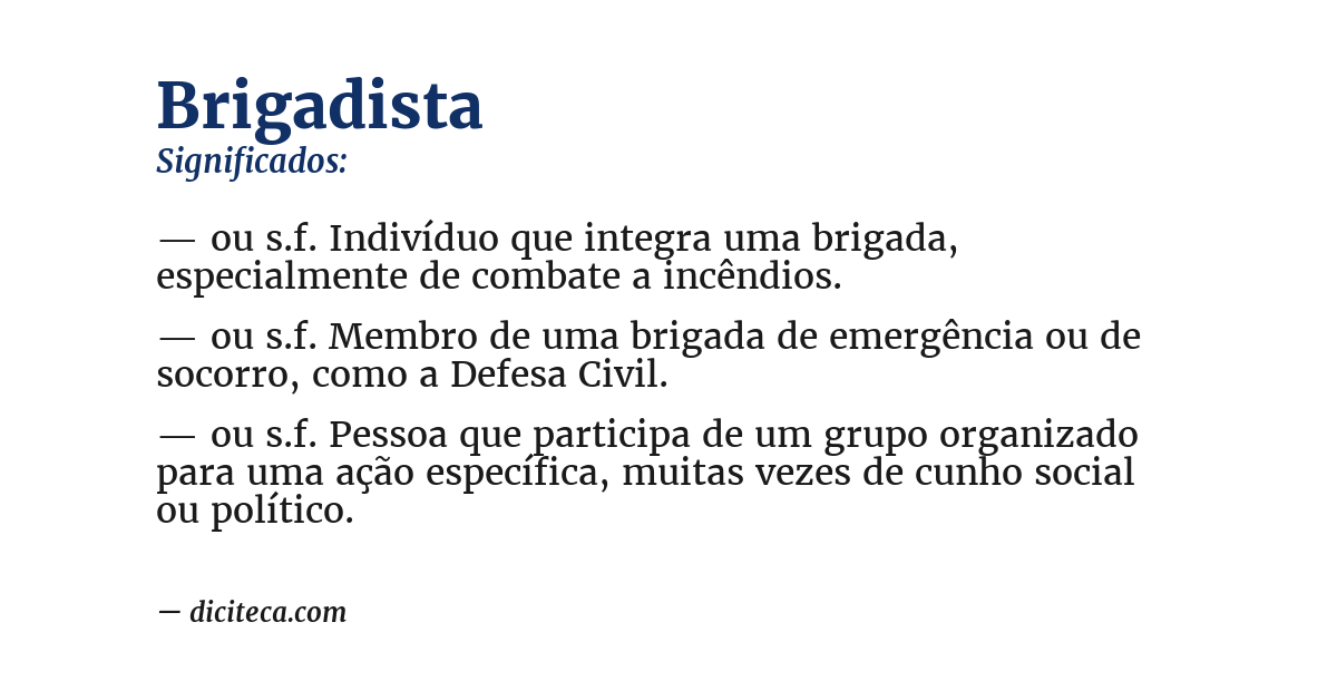 Significado de brigadista