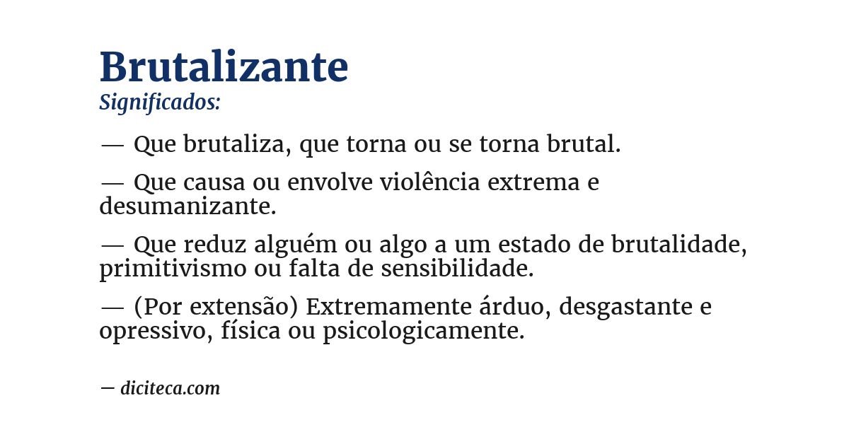 Significado de brutalizante