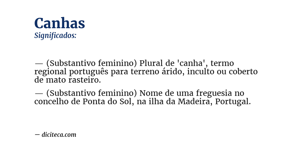 Significado de canhas
