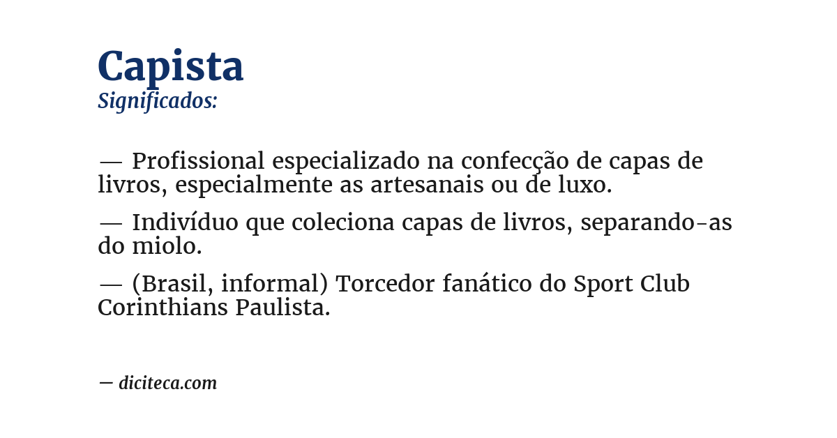 Significado de capista