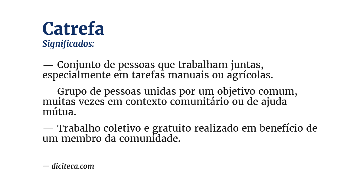 Significado de catrefa