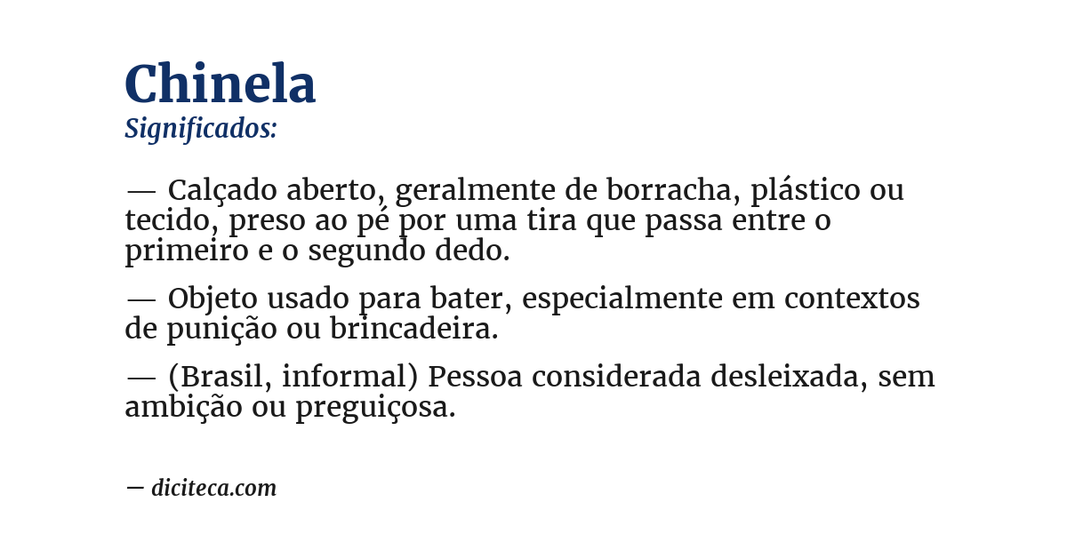 Significado de chinela